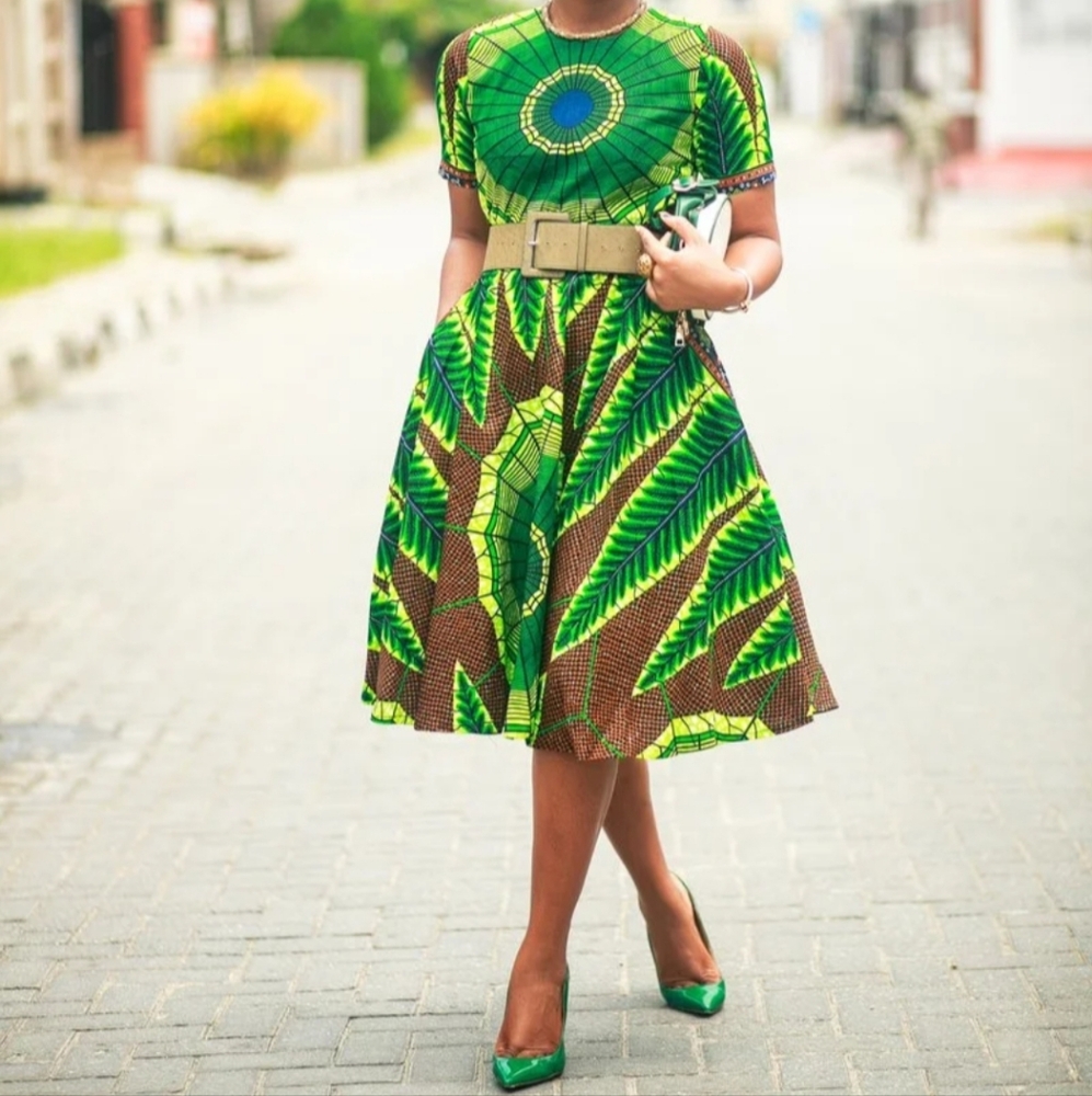 African midi dress by Mae Otti